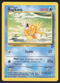 Pokemon TCG Base Set 2 #050/130 Magikarp NM - Image 1