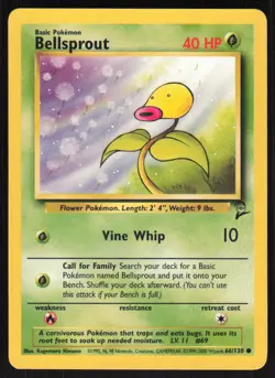 Pokemon TCG Base Set 2 #66/130 Bellsprout LP - Image 1