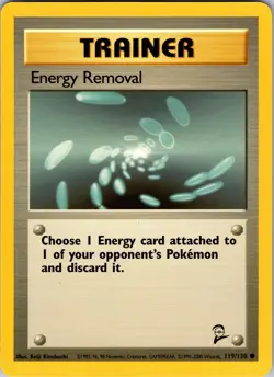 Pokemon TCG Energy Removal 119/130 Base Set 2 Regular Common Card WOTC NM - Image 1