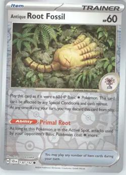 Antique Root Fossil Reverse Holo Pokemon tcg SV07: Stellar Crown #130/142 - Image 1
