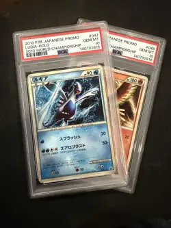 PSA 10 Sequential Set Pokemon World Championships Japanese Promo Lugia and Ho-oh - Image 1
