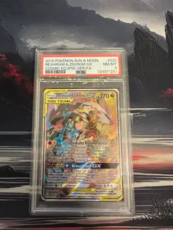 PSA 8/2019 Pokemon SM Cosmic Eclipse Reshiram Zekrom Tag Team GX 222/236 -GERMAN - Image 3