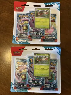 Pokemon Journey Together SV09 3-Pack Blister Set of 2! Brand New Sealed - Image 1