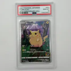 Pikachu 001/028 PSA 10 25th Anniversary Collection S8a GEM MINT Japanese Pokemon - Image 1