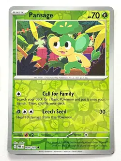 Pansage 004/182 Reverse Holo Common Paradox Rift Pokemon Pack Fresh Near Mint NM - Image 1