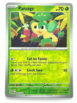 Pansage 004/182 Reverse Holo Common Paradox Rift Pokemon Pack Fresh Near Mint NM - Image 5
