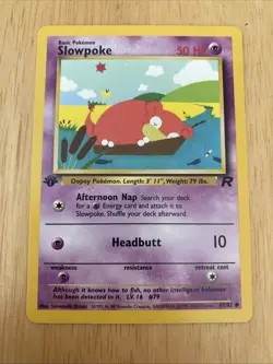 Pokemon TCG Team Rocket Slowpoke 1st Edition 67/82 - Image 1