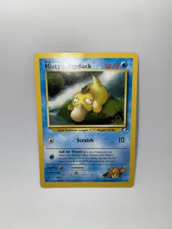 Misty's Psyduck (54/132) (W Stamp Promo) Gym Heroes Unlimited​ Pokemon Vintage - Image 1