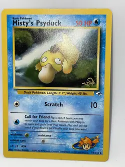 Misty's Psyduck (54/132) (W Stamp Promo) Gym Heroes Unlimited​ Pokemon Vintage - Image 2