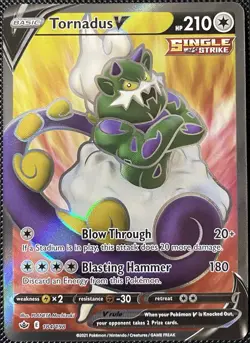Tornadus V (Full Art) 184/198 Swsh06: Sword & Shield - Chilling Reign Pokemon - Image 1