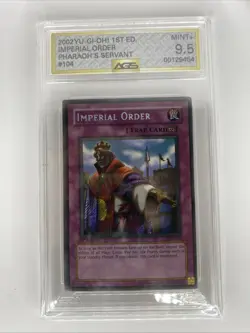 Yu-Gi-Oh! TCG 1 St ED. Imperial Order Pharaoh's Servant PSV-104 Graded 9.5 - Image 1