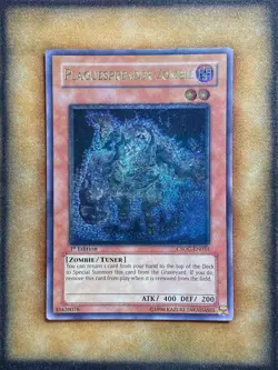 Yugioh GREEN MISPRINT Plaguespreader Zombie CSOC-EN031 Ultimate 1st Edition LP - Image 1