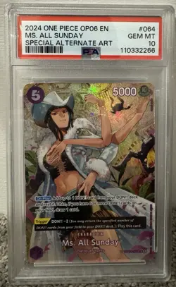 Ms. All Sunday (SP) - One Piece Wings of the Captain (OP04-064) PSA 10 - Image 1