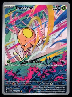 POKEMON TOEDSCOOL 201/198 ILLUSTRATION RARE SCARLET & VIOLET BASE SET NEAR MINT - Image 1
