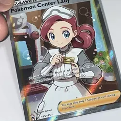 Pokemon Center Lady 185/185 Pokemon Vivid Voltage Rare Ultra Near Mint Card 1 - Image 3