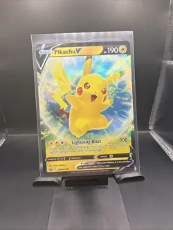 Pikachu V SWSH198 Black Star Promo Pokemon Full Art Card NM/Better - Image 1