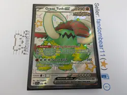 2024 SHINY Great Tusk EX Black Star Promo card SVP072 SV Pokemon LP - Image 2