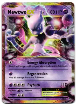 Mewtwo EX 52/108 - Evolutions Rare EX Pokemon TCG Holo - LP Card - Image 1