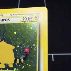 LP Ampharos 1/64 Holo Rare Neo Revelation 2001 WOTC Vintage Pokemon Trading Card - Image 4
