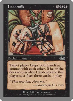 Handcuffs Unglued MINT Black Uncommon MAGIC THE GATHERING MTG CARD ABUGames - Image 1