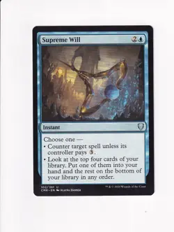 MAGIC THE GATHERING MTG COMMANDER LEGENDS SUPREME WILL - Image 1