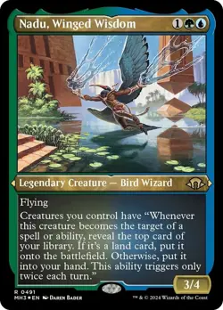 1 x Nadu, Winged Wisdom - Foil Etched - Modern Horizons 3 - NM-Mint - MTG - Image 1