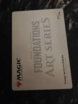 1x Art Series (23/54) Gold Signature - Swamp MTG Foundations NM Magic - Image 2