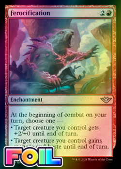 x1 Ferocification OTJ MTG 123 FOIL UNCOMMON M/NM 1x - Image 1