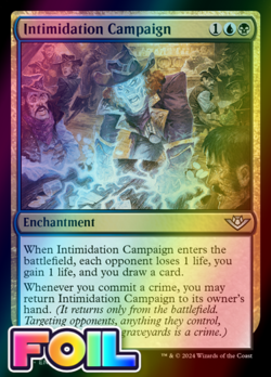 x1 Intimidation Campaign OTJ MTG 208 FOIL UNCOMMON M/NM 1x - Image 1