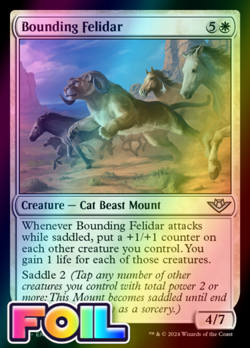 x1 Bounding Felidar OTJ MTG 5 FOIL UNCOMMON M/NM 1x - Image 1