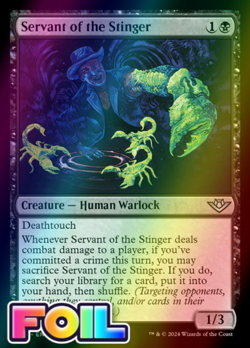 x1 Servant of the Stinger OTJ MTG 105 FOIL UNCOMMON M/NM 1x - Image 1
