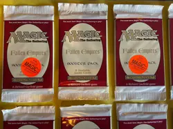 12 MTG Magic the Gathering Fallen Empires Booster Packs 1994 Factory Sealed - Image 2