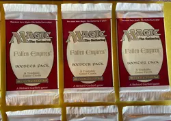 12 MTG Magic the Gathering Fallen Empires Booster Packs 1994 Factory Sealed - Image 3