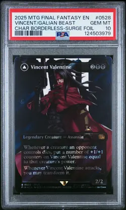 2025 MTG FINAL FANTASY #0528 GALIAN BEAST/VINCENT VALENTINE PSA 10 - Image 1