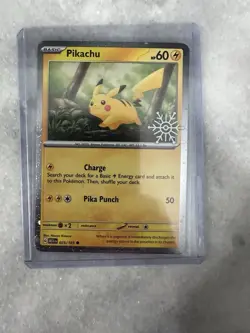 Pikachu ~Swirl~ 025/165 Snowflake Stamp Cosmo Holo NM Pokemon TCG - Image 2