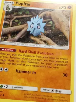 Pupitar 116/214 LP - Yuka Morii Clay Art - Lost Thunder Pokemon Card - Image 2