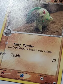 Chikorita 44/101 LP - Yuka Morii Clay Art - EX Dragon Frontiers Pokemon Card - Image 2