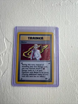 Pokemon TCG Blaine Trainer Gym Challenge Holo Card 17/132 Unlimited - Image 1