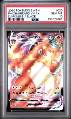 PSA 10 CHARIZARD VMAX 020/189 FULL ART DARKNESS ABLAZE POKEMON 🔥 - Image 1