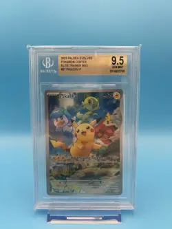 Pokemon Pikachu #027 ETB Paldea Evolved Promo BGS BECKETT 9.5 GEM MINT - Image 1