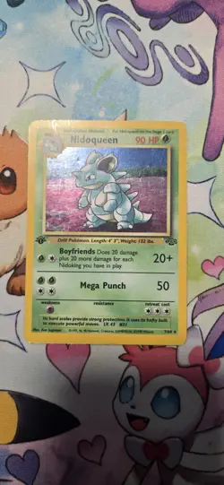 Nidoqueen 7/64 1st Edition Jungle Holo Rare Pokemon MP - Image 1
