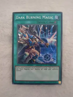 YUGIOH Secret Rare Dark Burning Magic LDK2-ENS05 1st Edition - Image 1