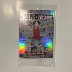 Bandai One Piece CCG Monkey.D.Luffy US Voyage Promo Foil Card P-055 - Image 1