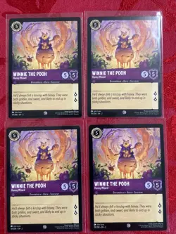 4x Disney Lorcana: Floodborn - Winnie The Pooh - Honey Wizard - 59/204 x4 MINT - Image 1