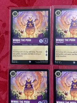 4x Disney Lorcana: Floodborn - Winnie The Pooh - Honey Wizard - 59/204 x4 MINT - Image 3