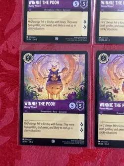 4x Disney Lorcana: Floodborn - Winnie The Pooh - Honey Wizard - 59/204 x4 MINT - Image 4