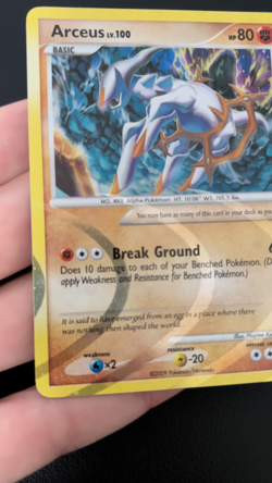 Arceus Platinum AR8 Holo Rare Hajime Kusajima Pokemon TCG - Image 2