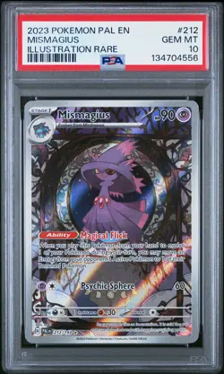 2023 POKEMON PAL EN-PALDEA EVOLVED ILLUSTRATION RARE #212 MISMAGIUS PSA 10 - Image 1