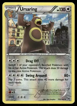 Pokemon Cards Ursaring 122/162 Reverse Holo BREAKthrough XY LP - Image 1