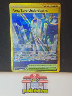 Pokemon TCG Area Zero Underdepths Hyper Rare Gold Card 174/142 Stellar Crown NM - Image 1